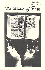 The Spirit of Faith Newsletter - August 1980 (Print Edition)