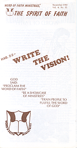 The Spirit of Faith Newsletter - November 1982 (Print Edition)