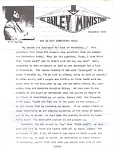 The Spirit of Faith Newsletter - December 1979 (Print Edition)