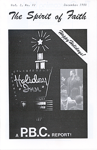 The Spirit of Faith Newsletter - December 1980 (Print Edition)