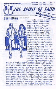 The Spirit of Faith Newsletter - December 1983 / January 1984 (Print Edition)