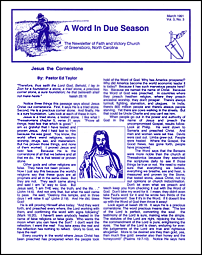 A Word In Due Season Newsletter (March 1991)
